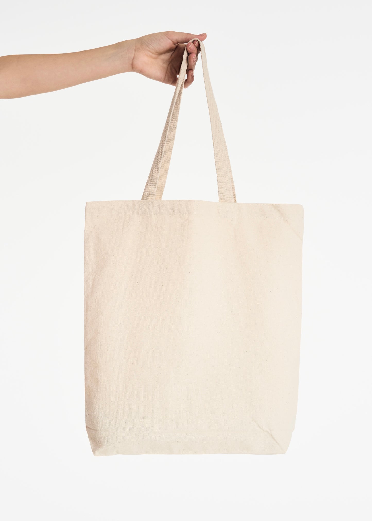 back of tote bag- plain canvas