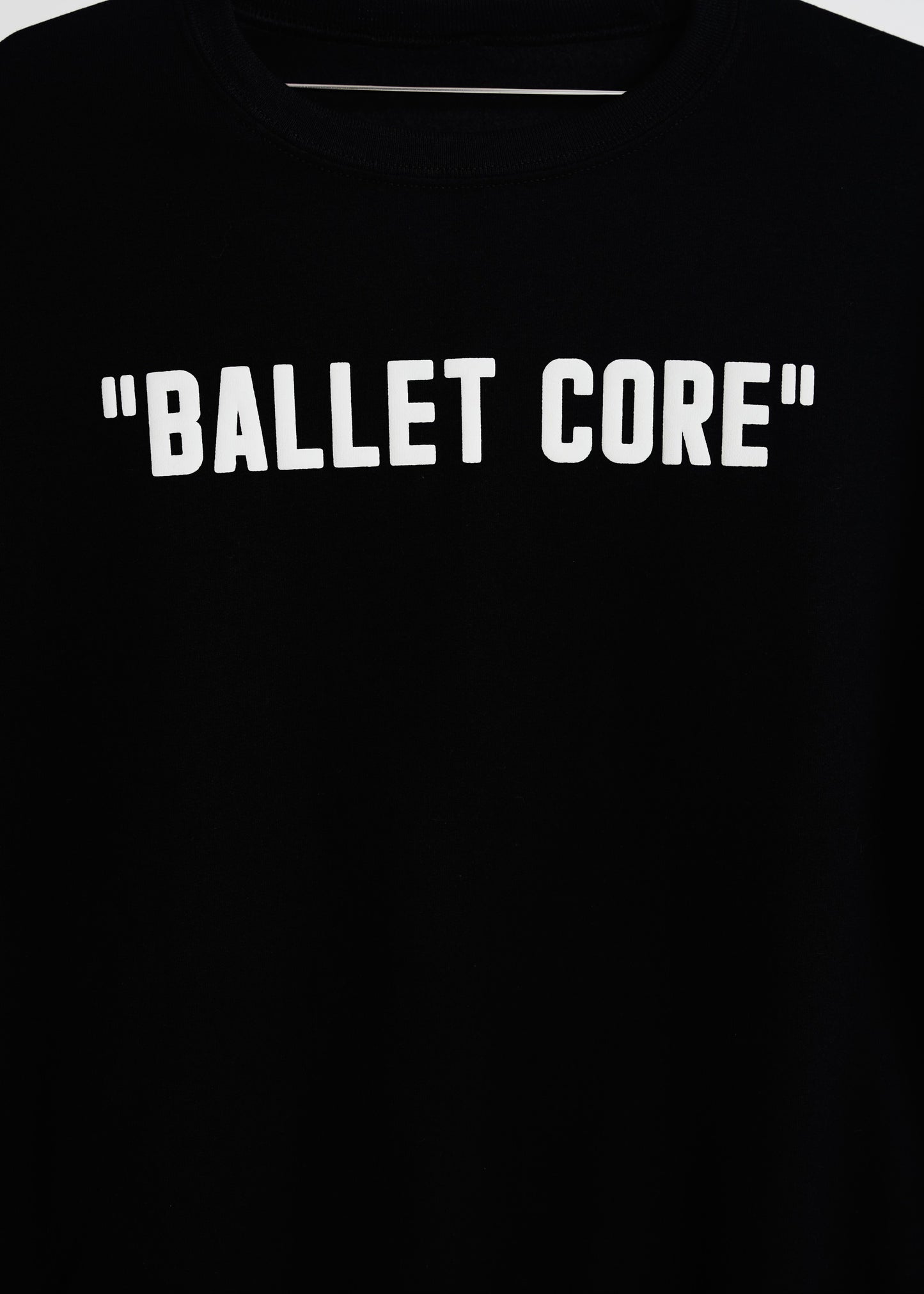 Black "Ballet Core" Puff Crewneck