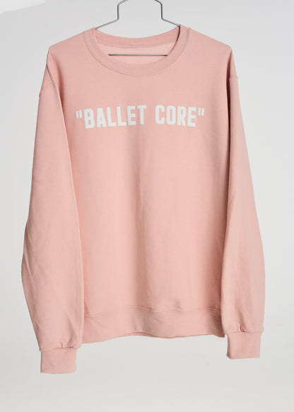 Blush Pink "Ballet Core" Puff Crewneck