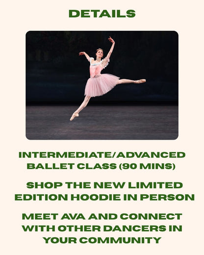 THE PRIMA CLUB EVENT! Ballet class + Shop and Connect!