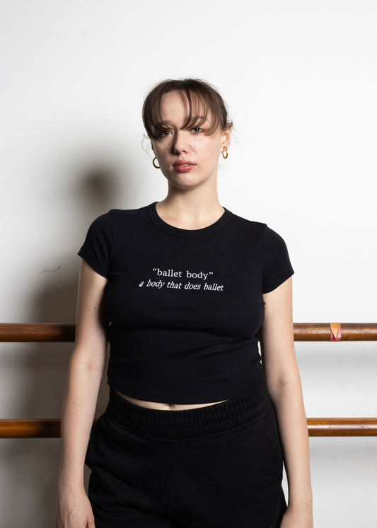 "ballet body" baby tee