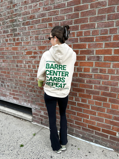 Ava Sautter's BARRE CENTER CARBS REPEAT HOODIE.